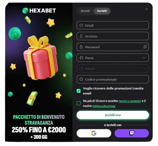 Hexabet Login