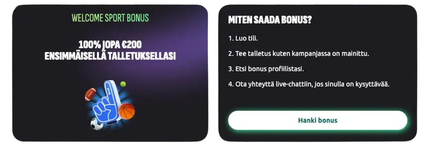 Hexabet Sport Welcome Bonus